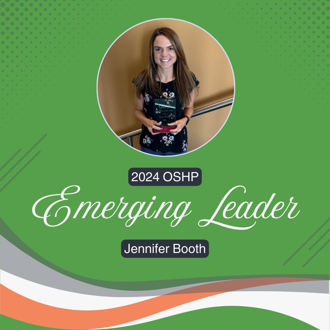 Congratulations to Jennifer Booth on the 2024 Emerging Leader Award! Jenn is a former SSHP president of The Ohio State University and is a current member of our Educational Affairs Division. Congratulations to Jenn on this accomplishment!