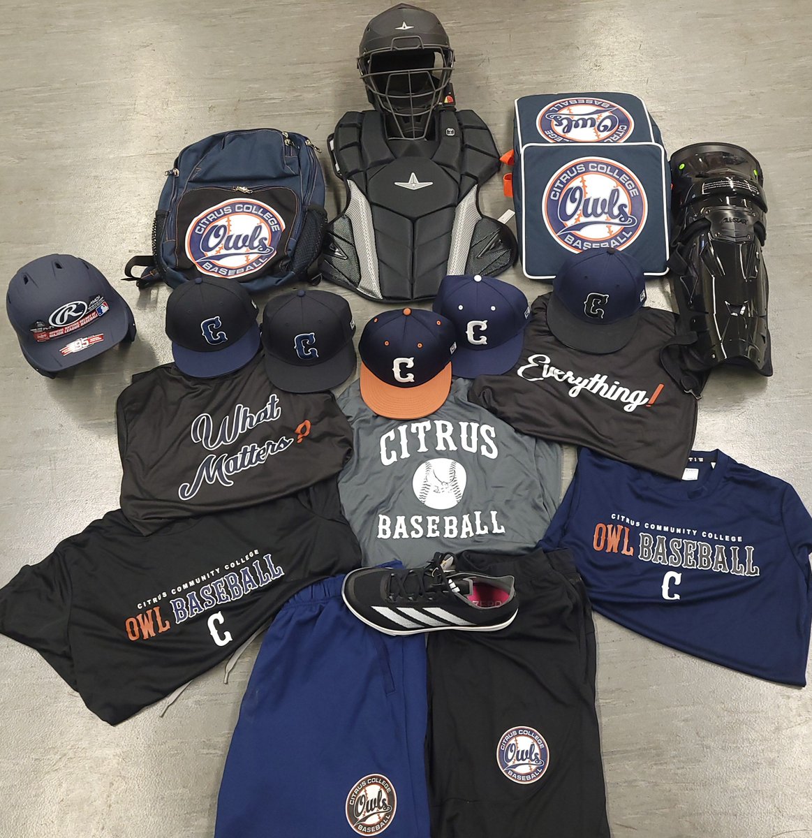 Taste of the gear the guys have amassed over the season!

And there are some awesome pieces missing from this picture!

GO OWLS!