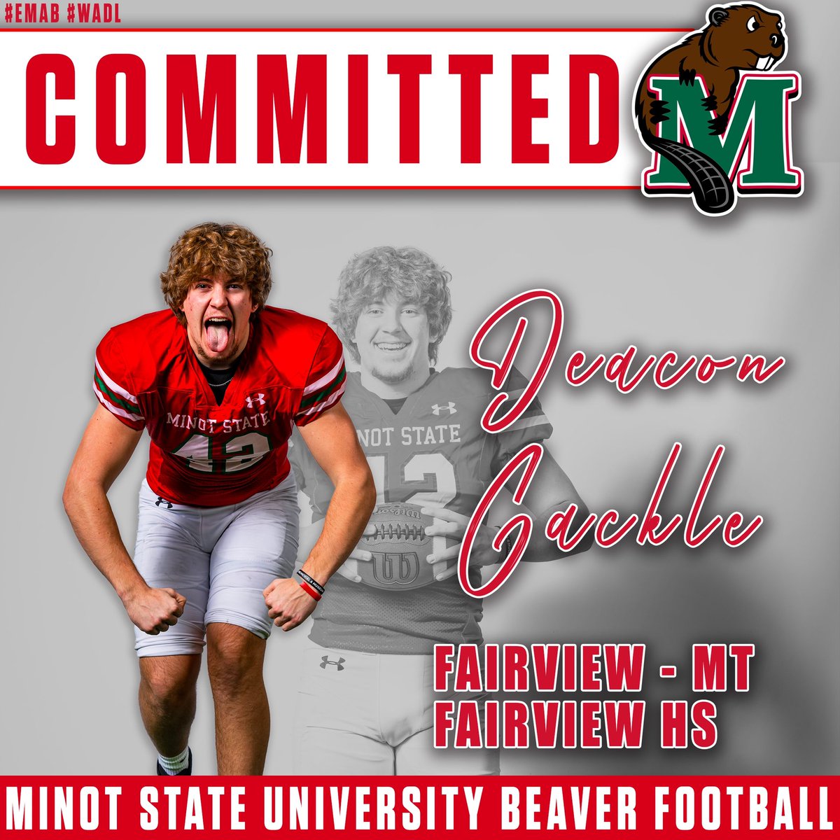 Deacon Gackle (@dgackle2023) on Twitter photo I am honored and excited to announce my commitment to Minot State University!! 🦫🦫 #EMAB #WADL <a href="/CoachFam/">Coach Mike Famiglietti “Fam”</a> <a href="/coachshields/">Ian Shields</a> <a href="/Coach_Roth/">Jake Rothschiller</a> <a href="/MSUBeaversFB/">Minot State Football</a> I am honored and excited to announce my commitment to Minot State University!! 🦫🦫 #EMAB #WADL <a href="/CoachFam/">Coach Mike Famiglietti “Fam”</a> <a href="/coachshields/">Ian Shields</a> <a href="/Coach_Roth/">Jake Rothschiller</a> <a href="/MSUBeaversFB/">Minot State Football</a>