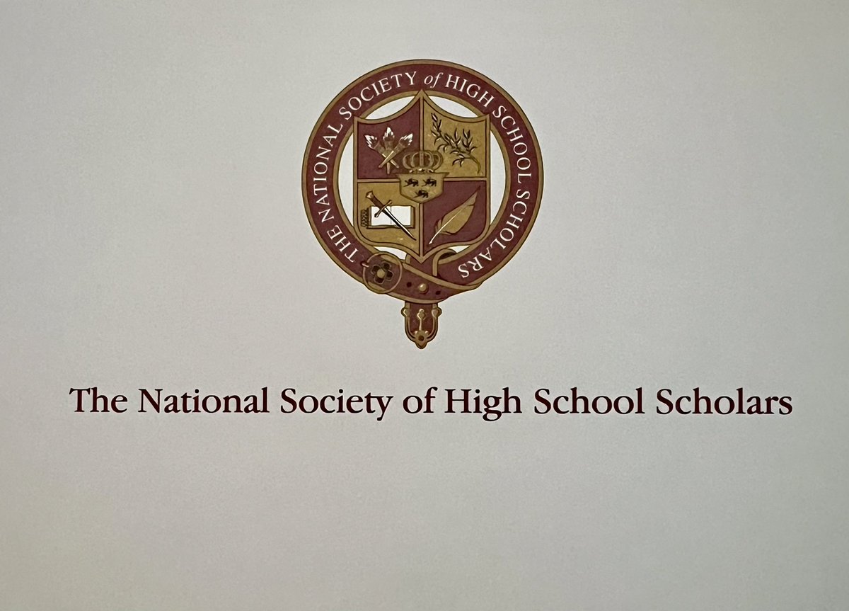 Reef_Sharman's tweet image. Honored to be recognized by The National Society of High School Scholars!!