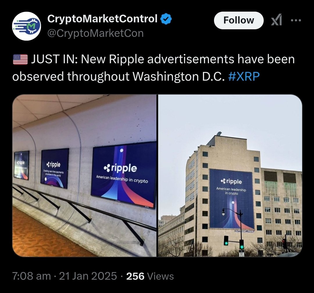 XRPtothemoonXRP's tweet image. Man, it seems so obvious now, Trump says he is making America the world leader in crypto! 🤯

#Ripple has advertisements everywhere in Washington saying:

&quot;RIPPLE American leadership in crypto&quot; 🤯💸🚀🔥

#XRPArmy #XRP $XRP

@TheCSCrypto