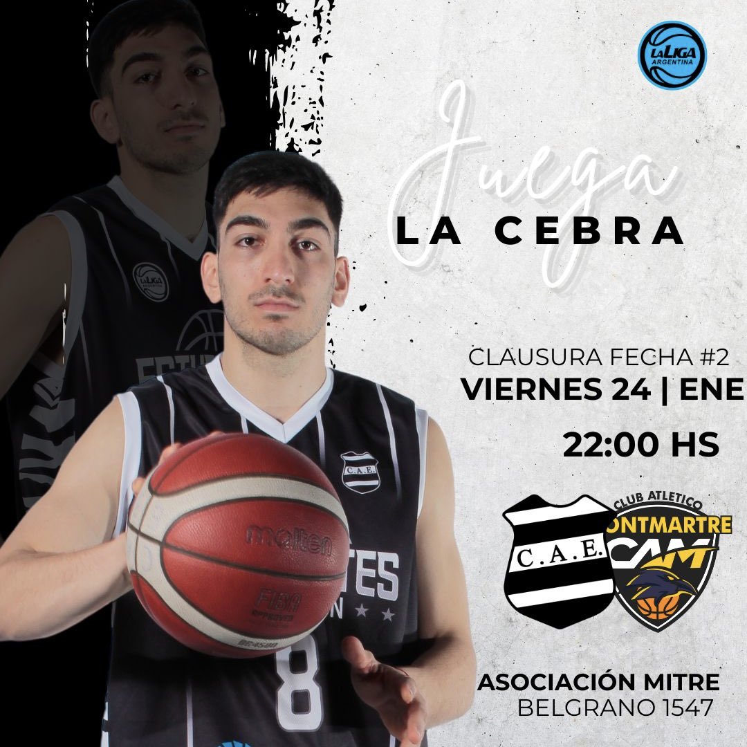 #LigaArgentina ¡Fecha 2 para la “Cebra”!💪🏼

🏀 Estudiantes vs Montmartre 🏀 

🗓️ Viernes 24
🕙 Hora: 22:00 Hs 
🏟️ Lugar: Asoc. Mitre (Av. Belgrano 1547)

#VamosEstudiantes 
#VamosTucuman