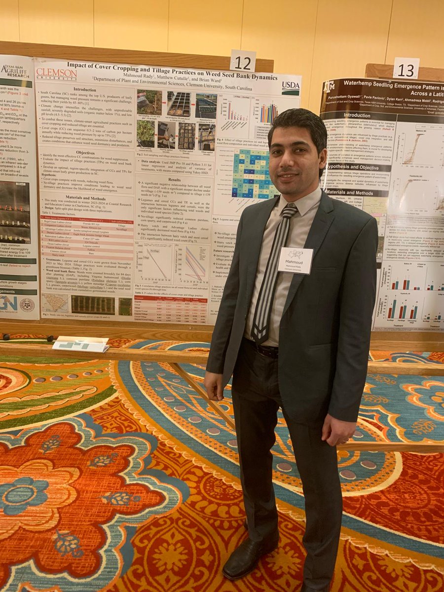 MahmoudSam35338's tweet photo. It was fascinating to participate in the 78th Southern Weed Science Society (SWSS) Annual Meeting, an invaluable experience that provided a comprehensive platform to explore cutting-edge advancements in weed research.
@WeedClemson https://t.co/N17PIv4n3W
