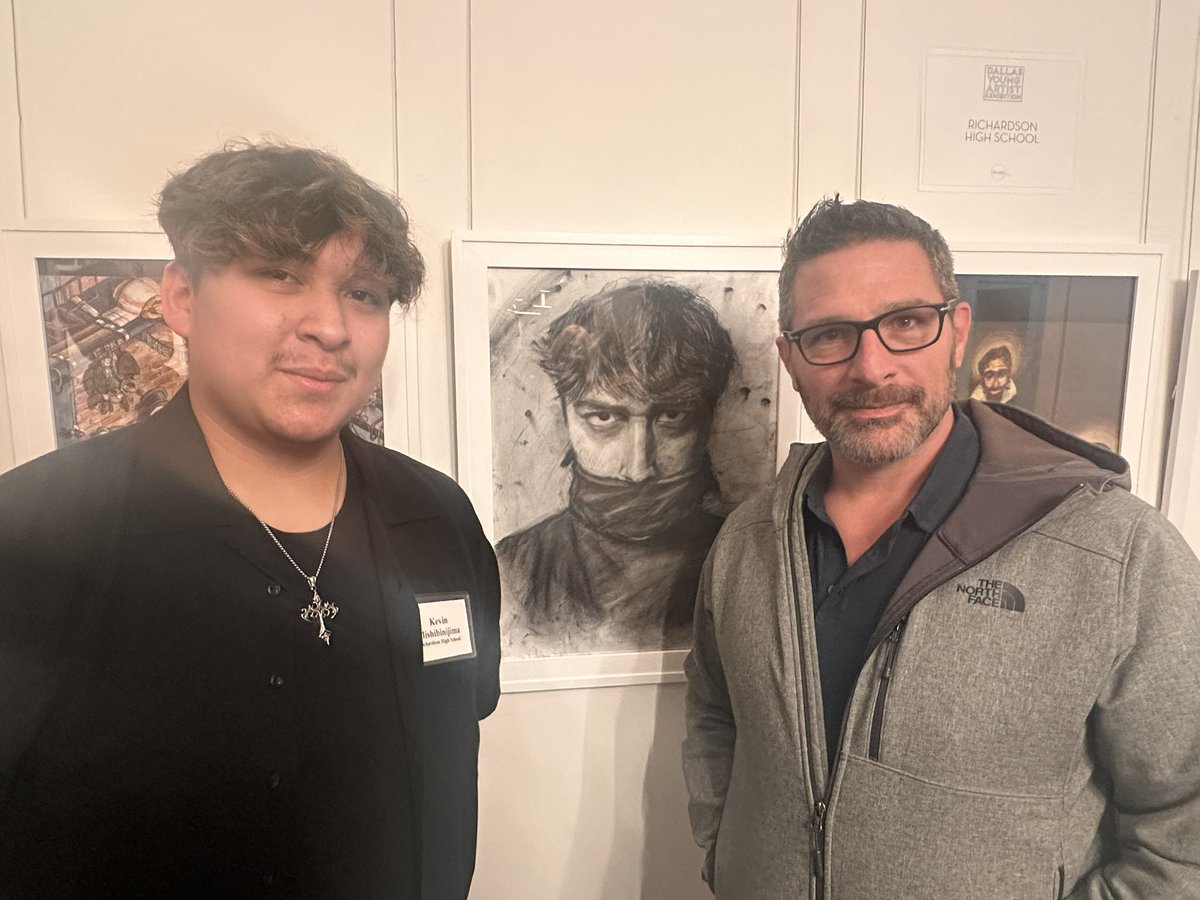 BRMSGallo's tweet photo. Celebrating some amazing artwork tonight.  I am so proud of our Richardson High School Students:
Lilah Levesque, Amelia (Millie) Smith, Oliver (Eli) Worley, Evelyn Mexico, Quynh (Anna) Tran
@RichardsonHS1@RHS_Spotlight
@Choat311@IamBranum#RISDBeTheOne#RISDAspire@mstennet https://t.co/UhmnfNnuzI