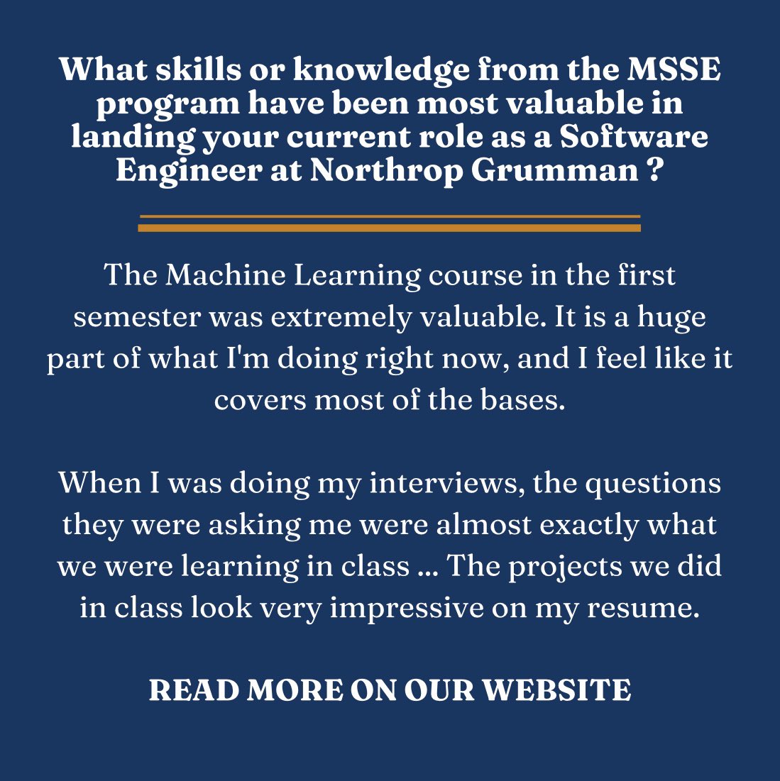 BerkeleyMSSE's tweet photo. Here’s a look at our interview with MSSE alumni Parker Fromm! Check out the full interview on our website, link in bio! https://t.co/EhZJDLzv4K