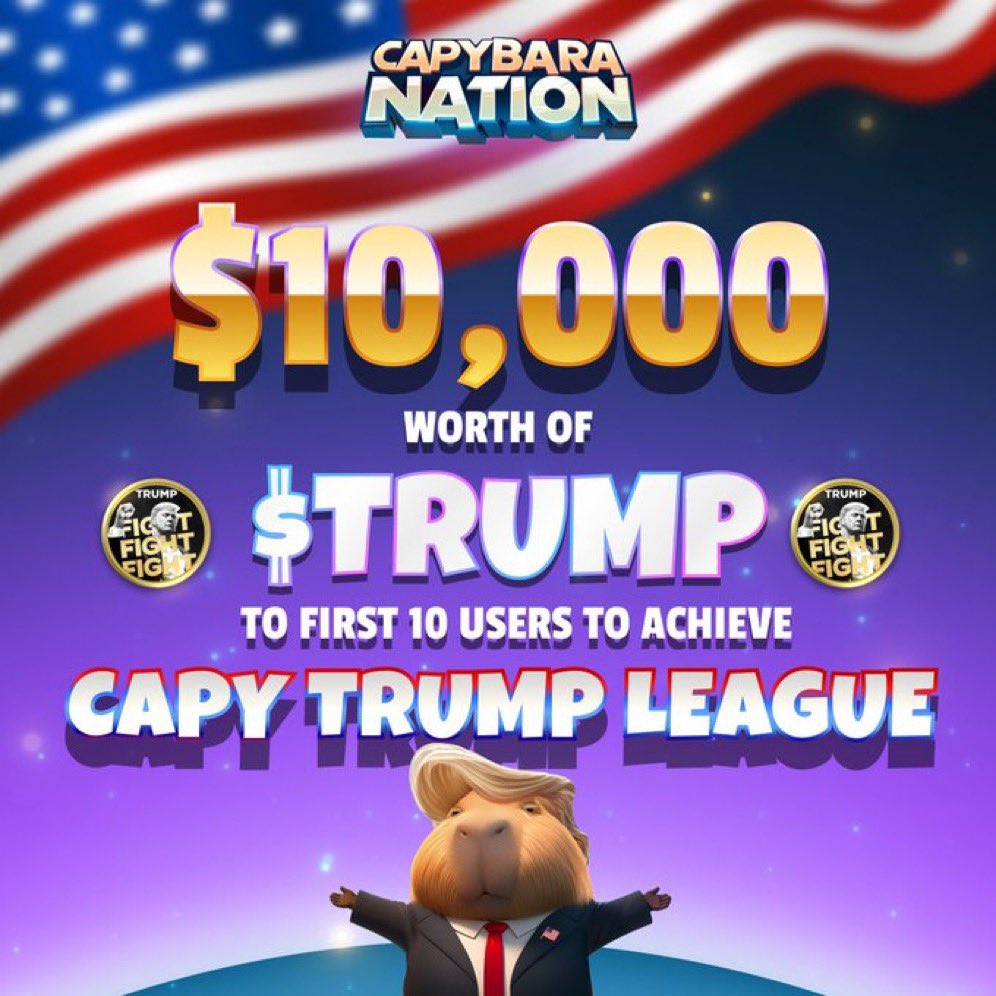 StemTech_Cell's tweet photo. #cryptocurrency 💰
Capybara Nation ( $BARA ) 

💰Stand to win $10,000 worth of $TRUMP if you are among the first 10 players to reach the new Capy Trump league!

https://t.co/9KJmgfHfVe

#Trump #MAGA $ELON #ELON
#DogeVsPepe $SOFI $TOSHI $TSLA $BTC $sorkin #OfficialZuckerbergToken https://t.co/jR8E1zTHVK
