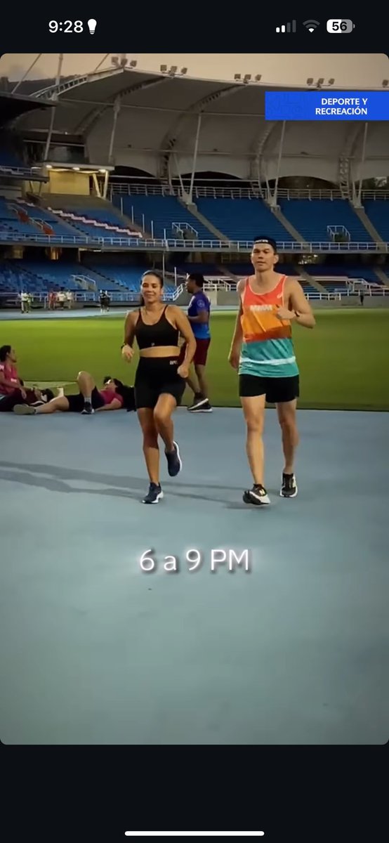 ALEXCAMINA's tweet photo. El encanto de correr, caminar o realizar alguna actividad física sobre la pista de nuestro majestuoso estadio olímpico Pascual Guerrero. La @SecDeporteCali abre sus puertas para el fomento del deporte y la actividad física. Horarios: 6 a 9 am y pm. https://t.co/mtMg6hMA0l