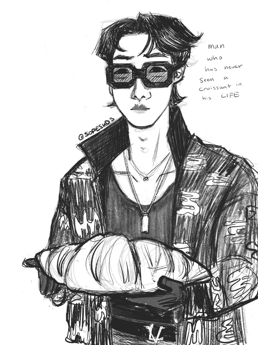 there was something so beautiful and serene about this photograph #jhope #croissant