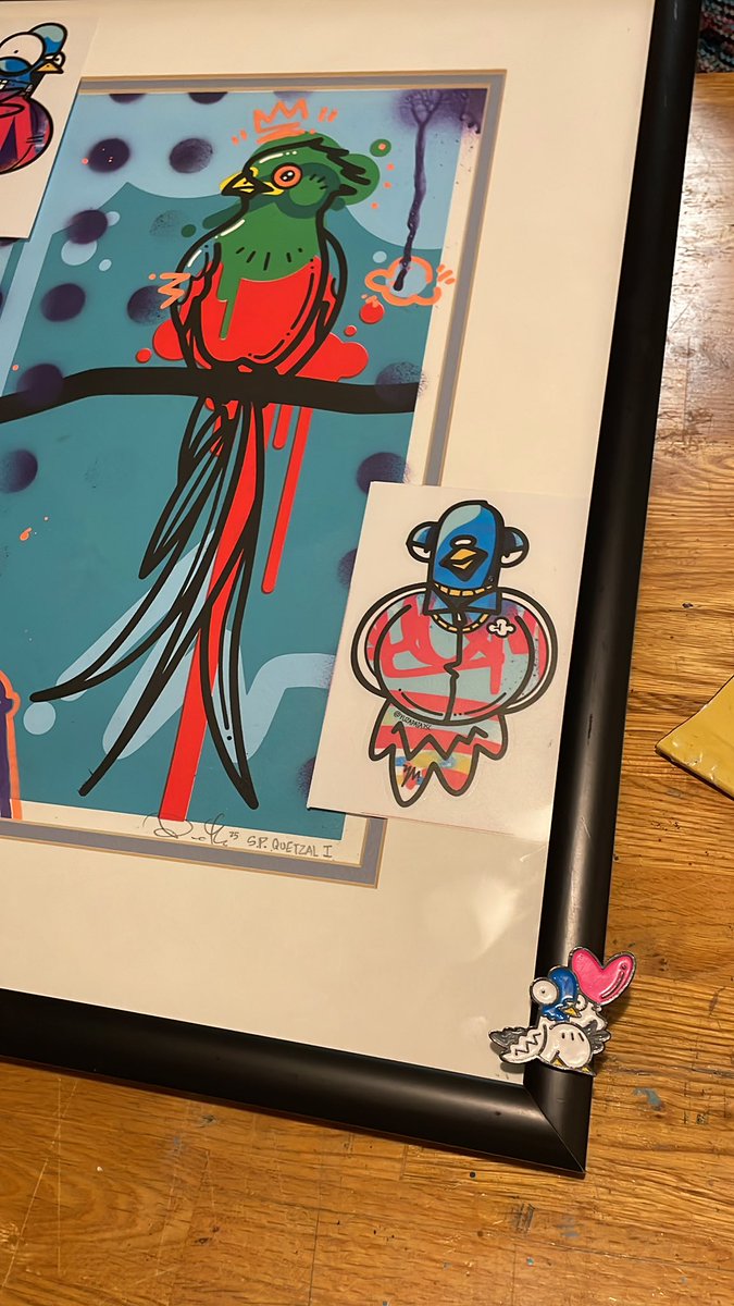hmbab2000's tweet photo. We had an international delivery today. It landed behind glass!  Love the stickers and pin, they added just the right touch! @YuZapata3SC you made our day!! https://t.co/B9RagVcLgX