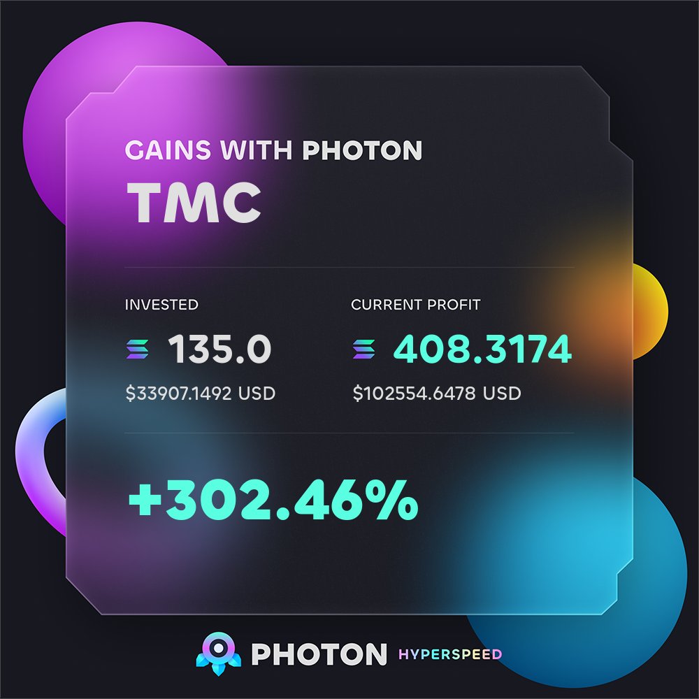 WHAAAAT A COOK 👨‍🍳

$TMC IS PRINTING