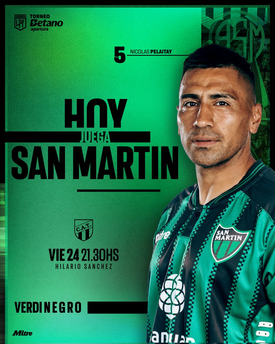 Hoy nos volvemos a ver, en el lugar más lindo y en nuestro lugar. 

Hoy juega el ÚNICO DE SAN JUAN Y EL MÁS GRANDE DE CUYO!!

#VamosLosSantos 
#VamosVerdinegro 🟢⚫