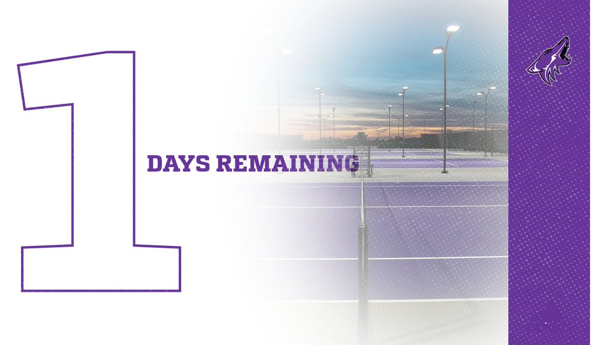 The countdown is on—just 1 day until Anna and the varsity tennis team hit the court for their first tournament! Best of luck to our players!!