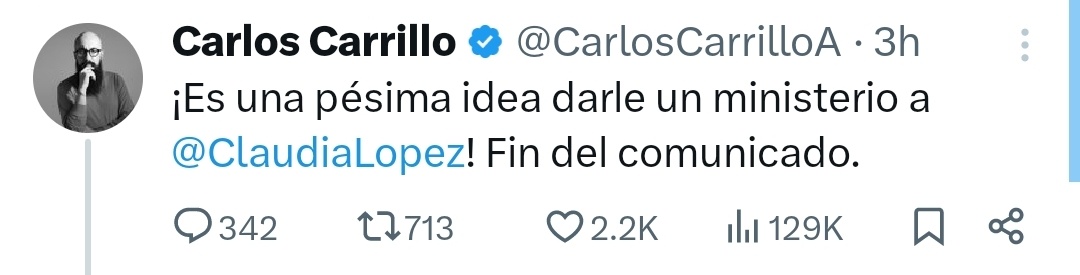 ꜱᴀɴᴛɪᴀɢᴏ ᴜʀɪʙᴇ (@santiuribedel) on Twitter photo 🧵Que difícil ser <a href="/CarlosCarrilloA/">Carlos Carrillo</a>, el tipo que llamaba bandido y corrupto a todo el que no pensara como el, hoy por dinero le TOCA compartir equipo con todas las personas a las que siempre criticó. ⬇️
Carlos "traga sapos" Carrillo! 🧵Que difícil ser <a href="/CarlosCarrilloA/">Carlos Carrillo</a>, el tipo que llamaba bandido y corrupto a todo el que no pensara como el, hoy por dinero le TOCA compartir equipo con todas las personas a las que siempre criticó. ⬇️
Carlos "traga sapos" Carrillo!