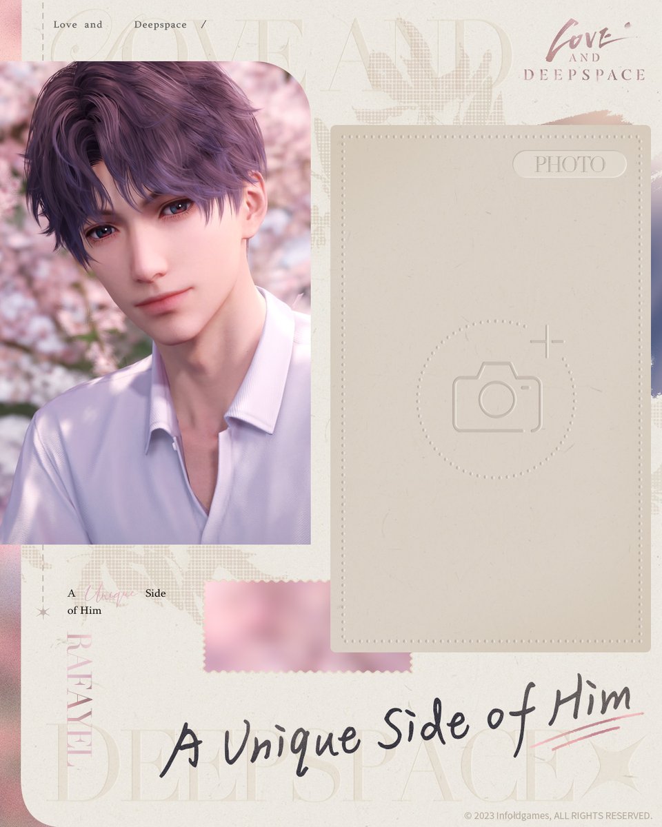Love_Deepspace's tweet photo. Memories endure through time, and returning to familiar places might reveal…
A unique side of him.

💫The [Illusio] feature is now available! Have you tried giving yourself and him a new look to recreate those heart-fluttering moments?

💫Is it a more romantic bliss? Or do you find some unexpected charm? Share his unique side from the Illusio!
Feel free to share precious memories with him in the comments or post with the hashtag #LoveandDeepspaceIllusio.
We will randomly select 5 Hunters from each of the two participation methods to receive a redeem code for [Diamond ×100, Stamina ×100, Gold ×10,000]!

#LoveandDeepspace #LoveandDeepspaceIllusio