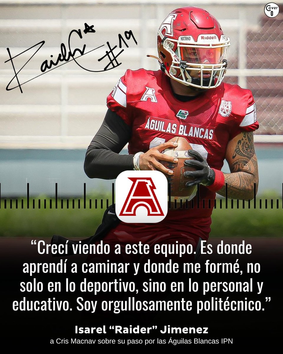 Israel "El Raider" jimenez = 100% IPN 🦅
<a href="/crismacnav/">Cristian Mac</a>  entrevistó al Ex QB de las Águilas Blancas y éstas fueron sus palabras. 
nota completa: covercero.com.mx/2025/01/23/isr…