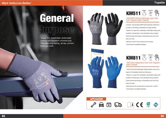 kld_da's tweet image. Introducing TopSlim by KangLongDa – a nitrile foam coating with better comfort than traditional microfoam nitrile.
🔹 Ultra-slim profile for enhanced dexterity
🔹 Textured grip for optimal control
🔹 Improved stretch 
🔹 Excellent durability

Available from China or Vietnam