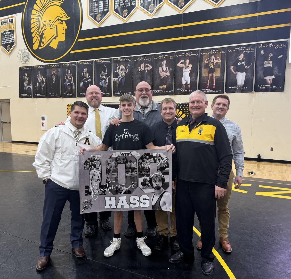 Congratulations to Atlantic Junior Braxton Hass on winning his 100th career victory tonight!!!  More to come!