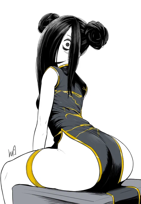 Sadako wearing the qipao again !