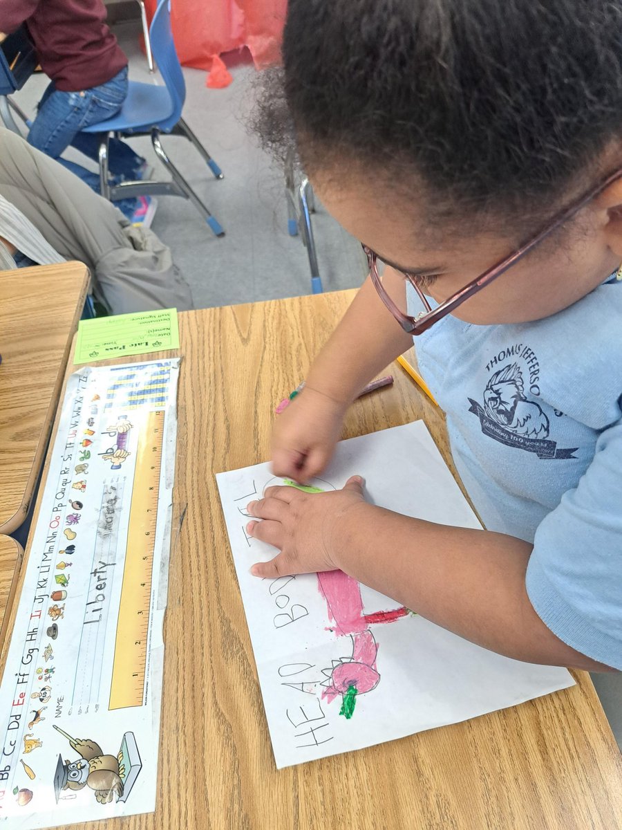 Here's What's Happening in First Grade!!  Last week we participated in our 3rd Artist Integrated lesson with <a href="/arts4learningmd/">Arts for Learning Maryland</a>.
The students worked  with a visual arts artist to design a creature with distinct visuals and textures after reading
Aesop’s Fables.