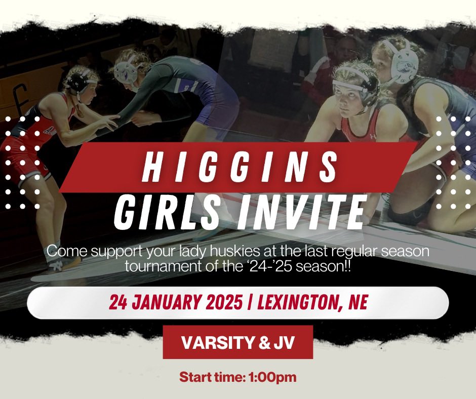 Your Lady Huskies are back on the mat tomorrow! 
💪🏽🤼‍♀️
#findaway

📍Lexington High School 
⌚️1pm 
📺 Rokfin