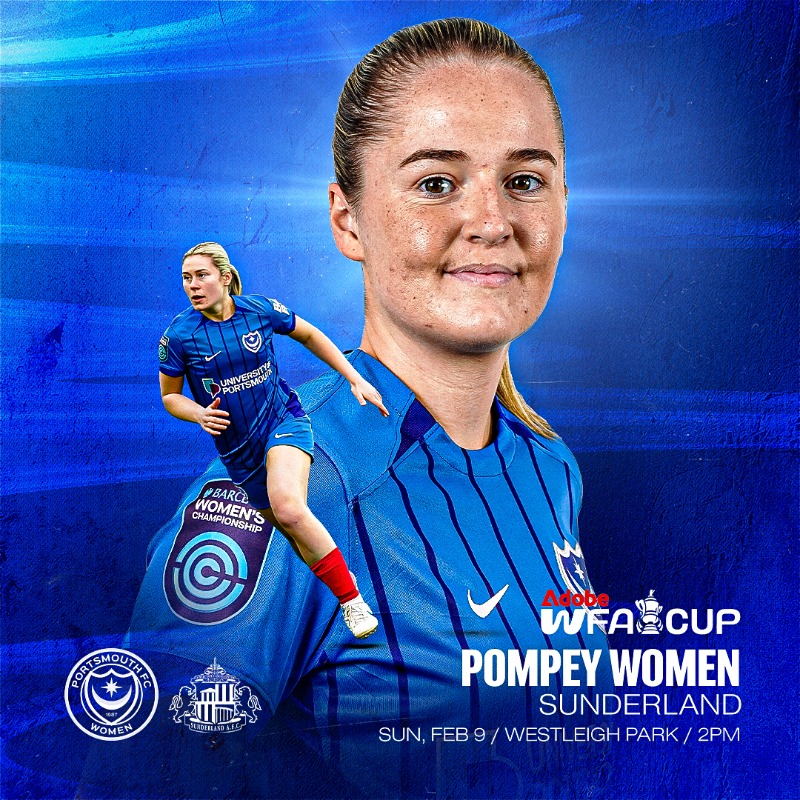 PompeyWomen's tweet photo. ✅ Details confirmed.
✅ Tickets on sale NOW!

🏆 All you need to know ahead of #Pompey's @AdobeWFACup clash with Sunderland.