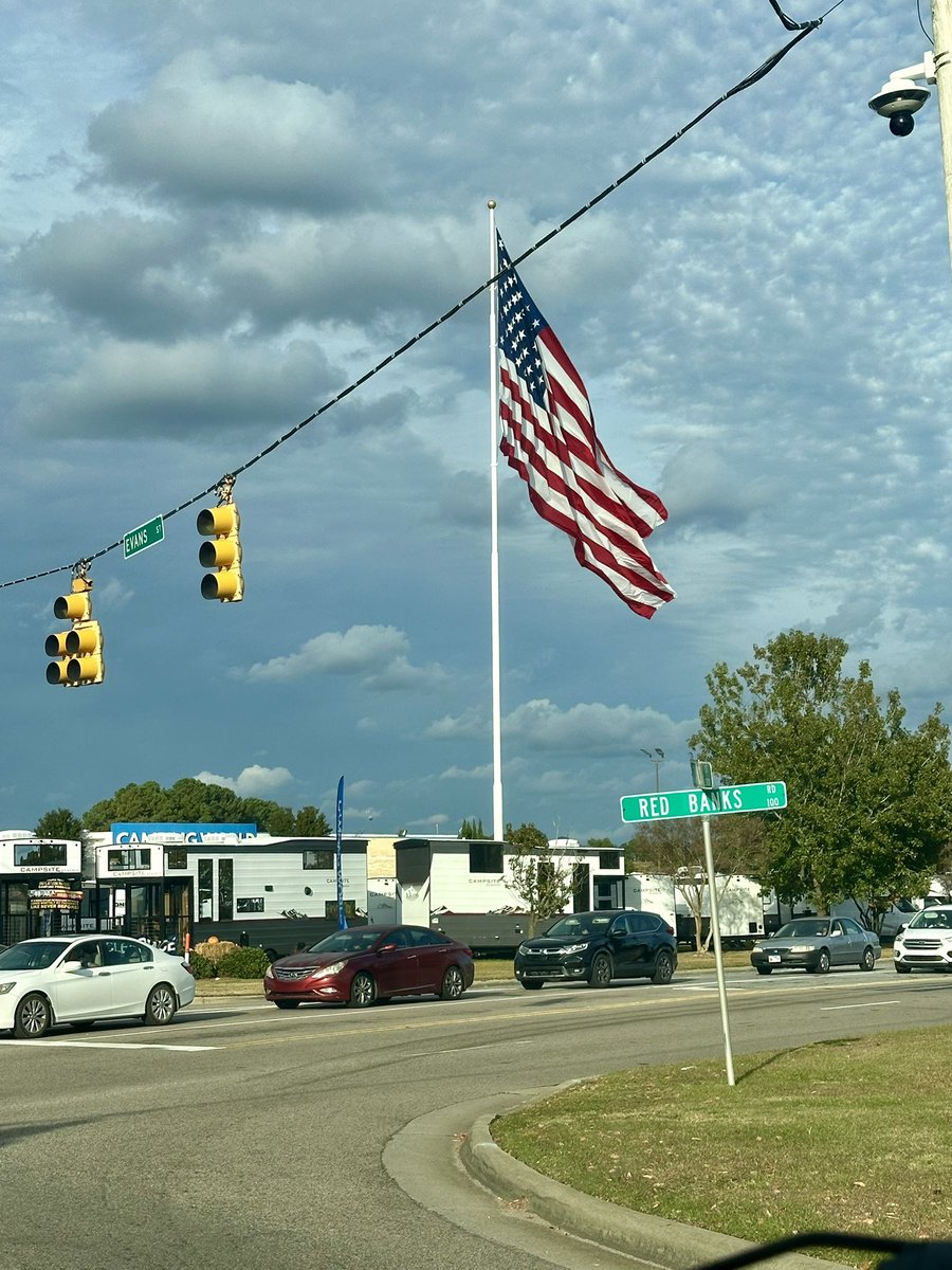 hamstead5's tweet photo. @hodgetwins I live here and when I saw this flag I sent this picture to my family and I told them it was the most beautiful flag I have ever seen. Greenville is a great city and that loves America. 🇺🇸 https://t.co/YsMT9iSpSS