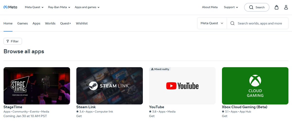 NyanBlade's tweet image. WOW! @StageTimeVR is currently showing up at the top of the Browse all apps and Coming Soon Meta pages! #vr #stagetime #metaquest