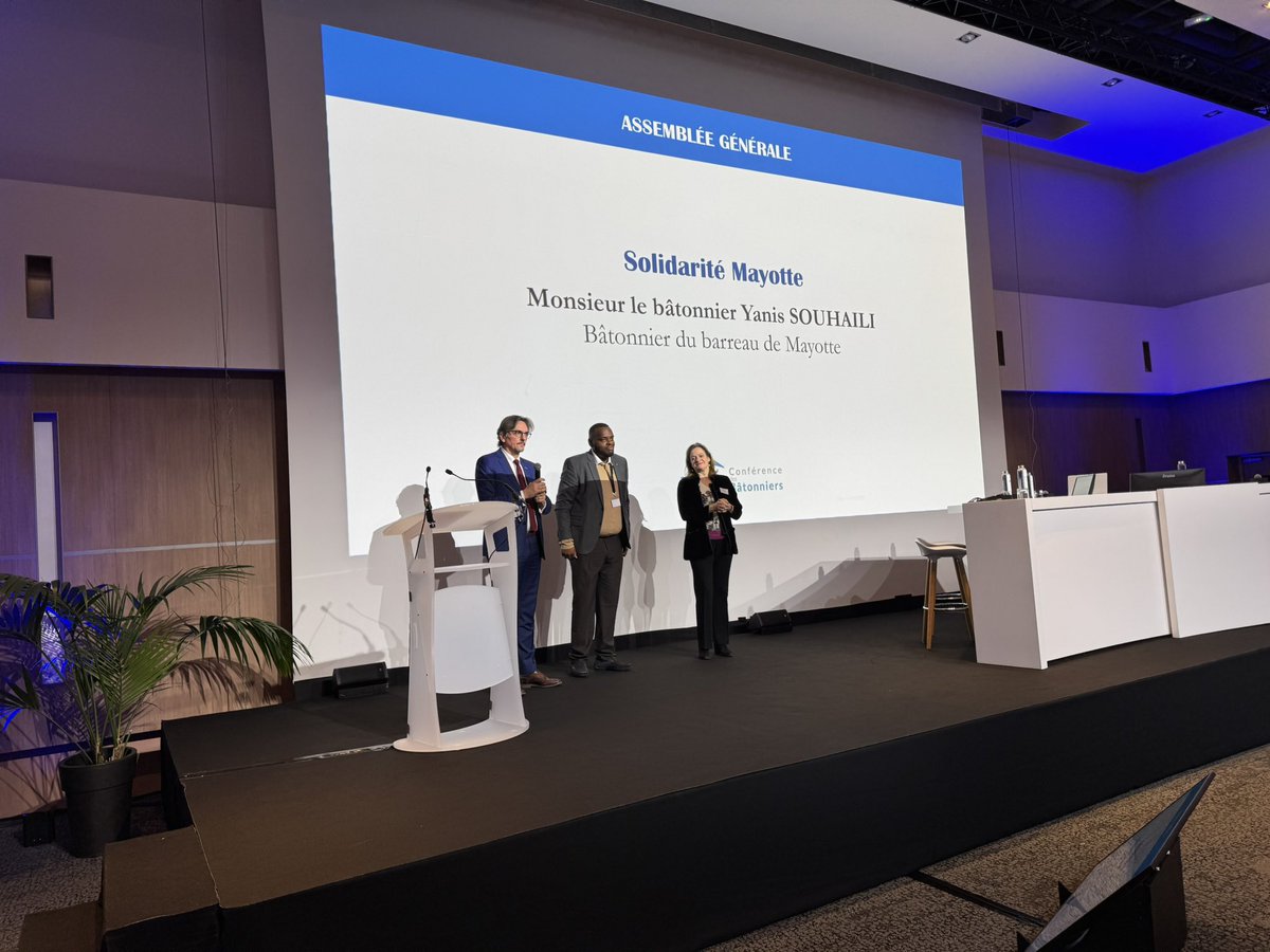 Intervention du bâtonnier de Mayotte Yanis SOUHAILI à l’Assemblée Générale statutaire de la <a href="/Conf_Batonniers/">ConférenceBâtonniers</a> de ce vendredi 24 janvier 2025 

👇
