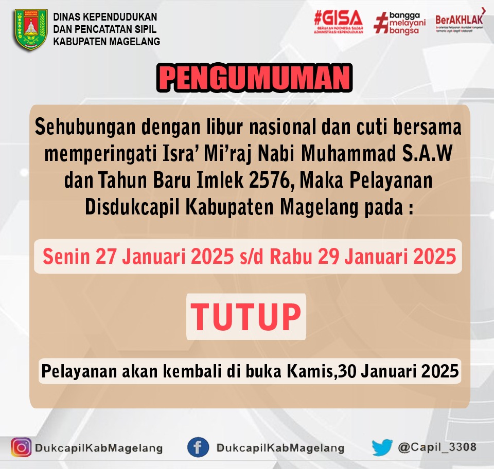 Disdukcapil Kab Magelang (@capil_3308) on Twitter photo 