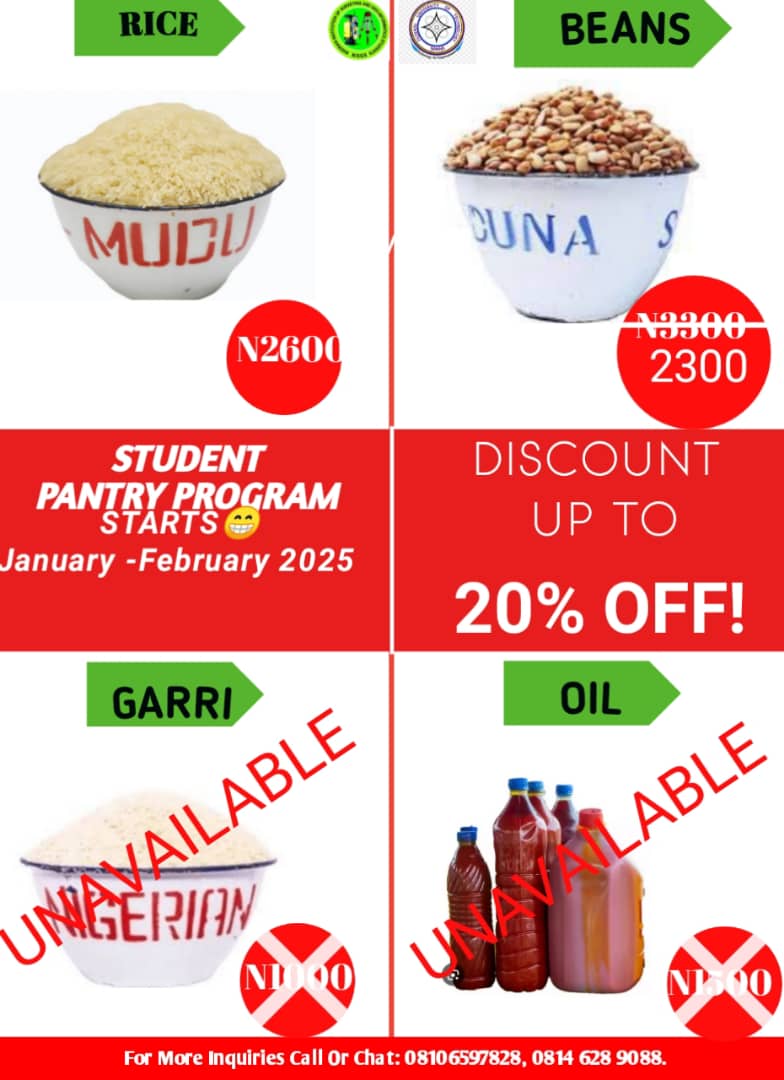 ChapterNisgs's tweet photo. Dear esteemed NISGS members,

If you could all remember in the last two months we announced a programme called "Students' Pantry Programme" -  an initiative spearheaded by NISGS (Nigerian Institution of Surveying and Geo-informatics Students). 
The programme aims to tackle the https://t.co/6tfc33thq2