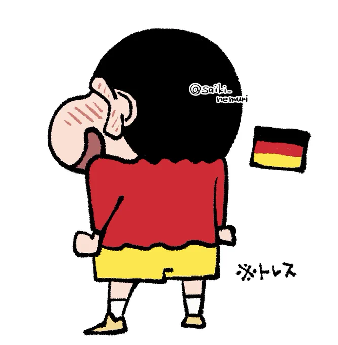 しんちゃんと国旗の配色が一緒