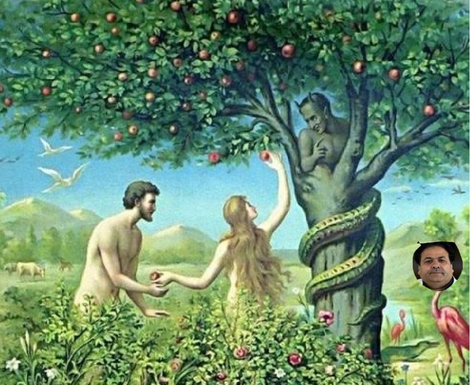 aleem_1690's tweet photo. Rajiv Shukla with Adam &amp; Eve... https://t.co/rsglFxqBnQ