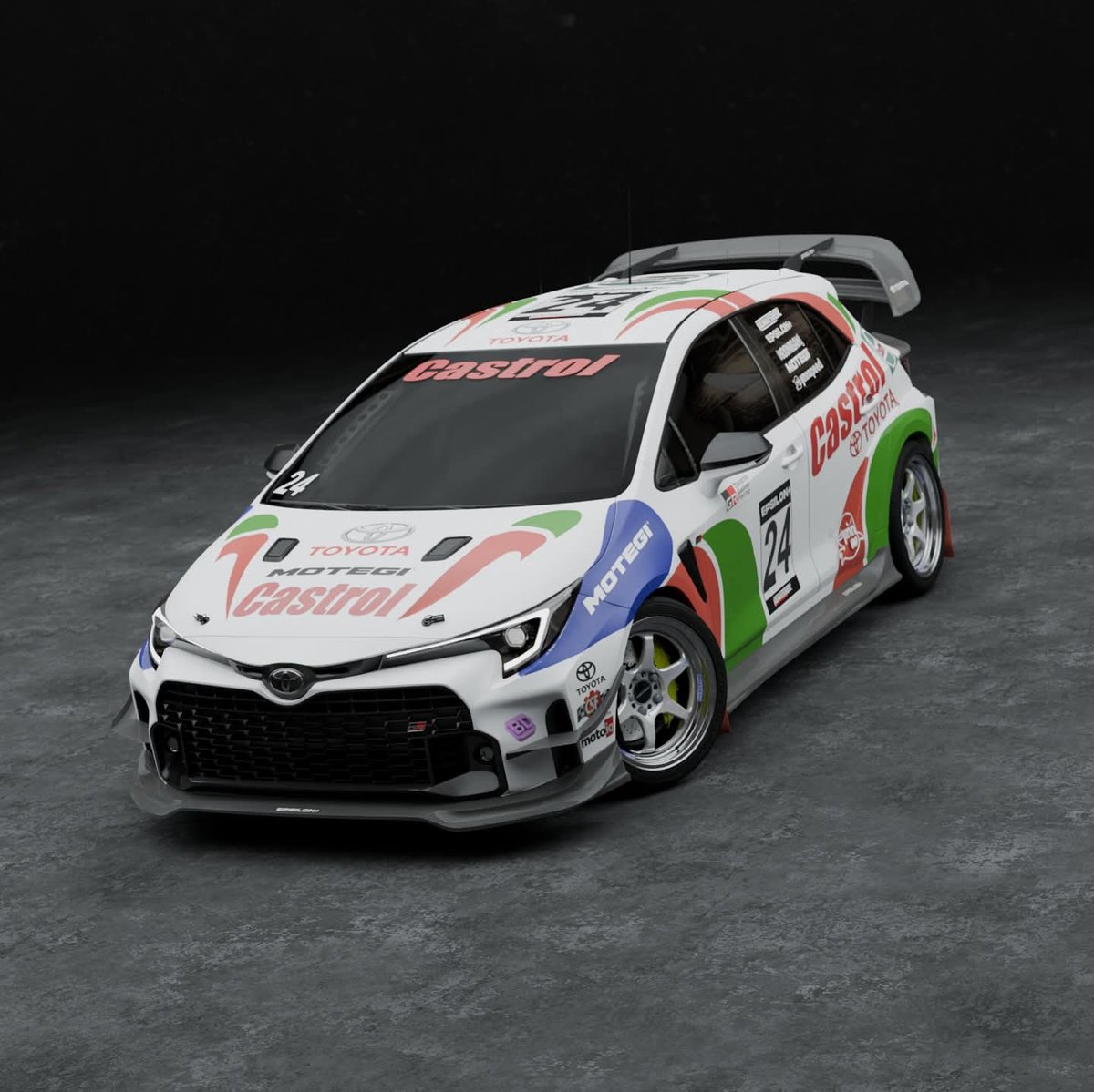 bjhan13's tweet photo. GR カローラ用 V2 リップ キット: V1 キットと @epsilon_motorsports の取り組みから学んだ教訓を生かし、あらゆる面で改善しました。
•
デザインは変更される可能性があり、まだ確定していません 🤫
•
#epsilonaero #GRcorolla #lipkit https://t.co/lvEojhRjtD