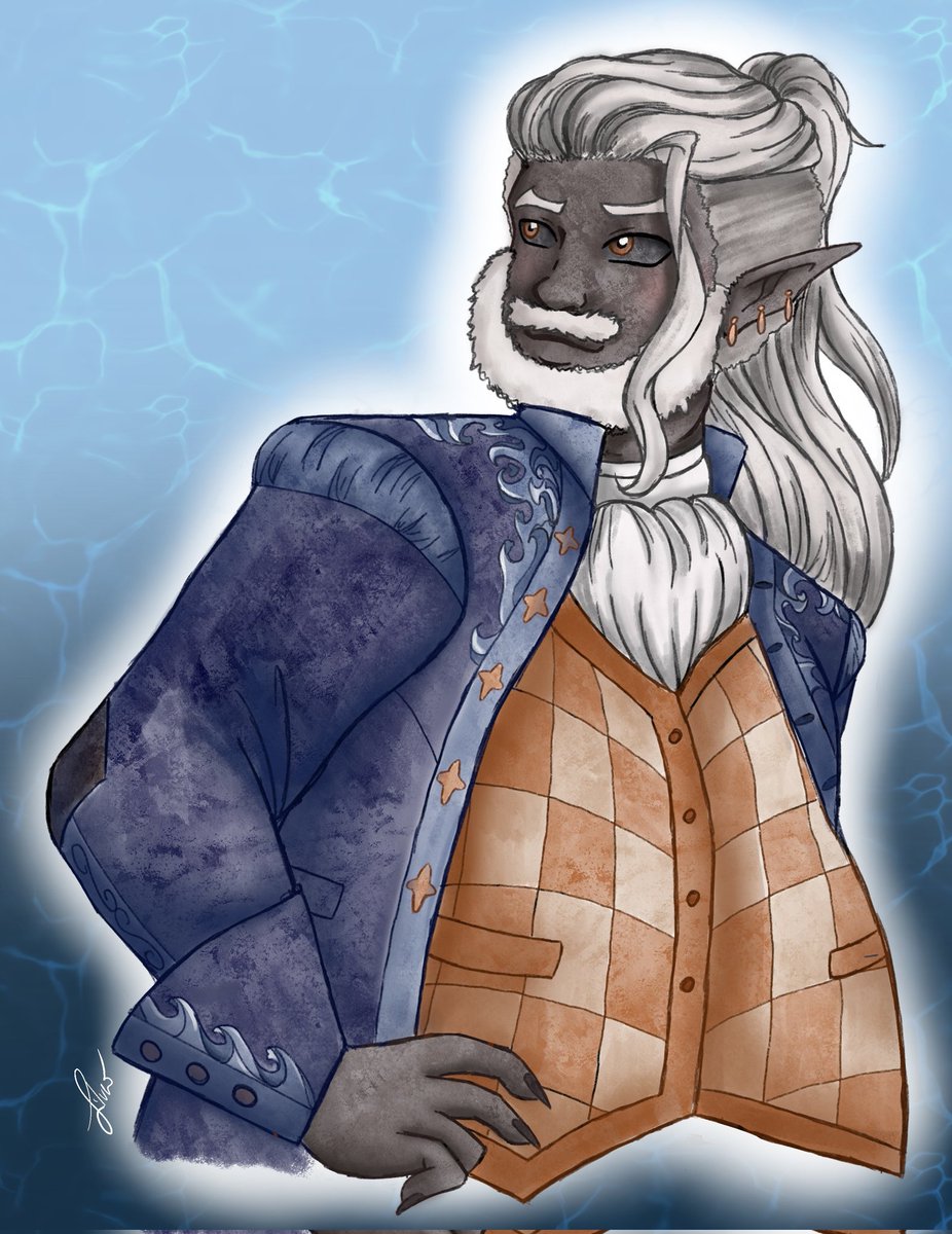 SilverNebulart's tweet photo. I was part of the #drowsecretsatan2024 and drew for dear @tinktrogs :> Closer description on my IG ;D https://t.co/44TCLlrJbx