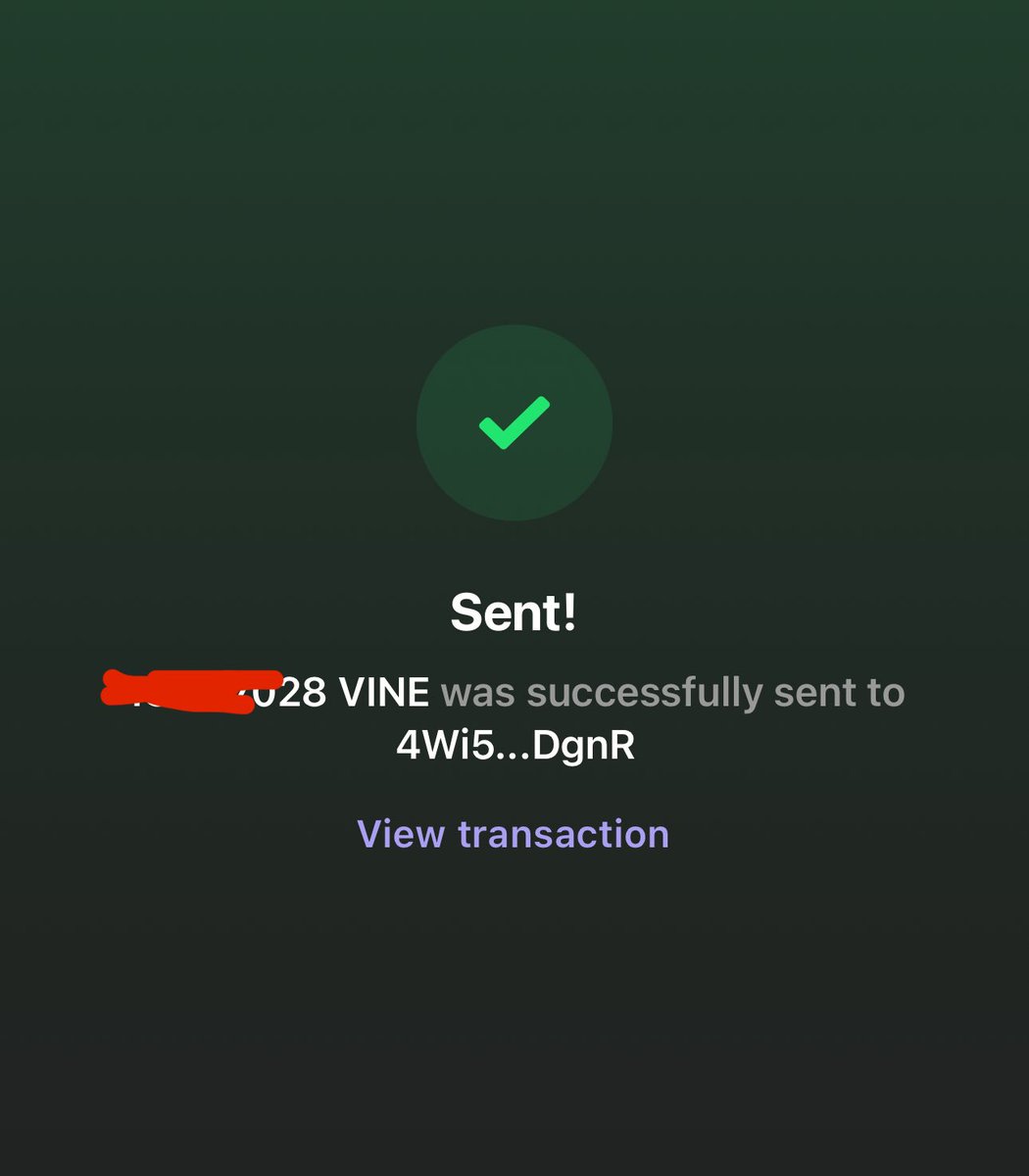 Sent you some $VINE token Who's next?