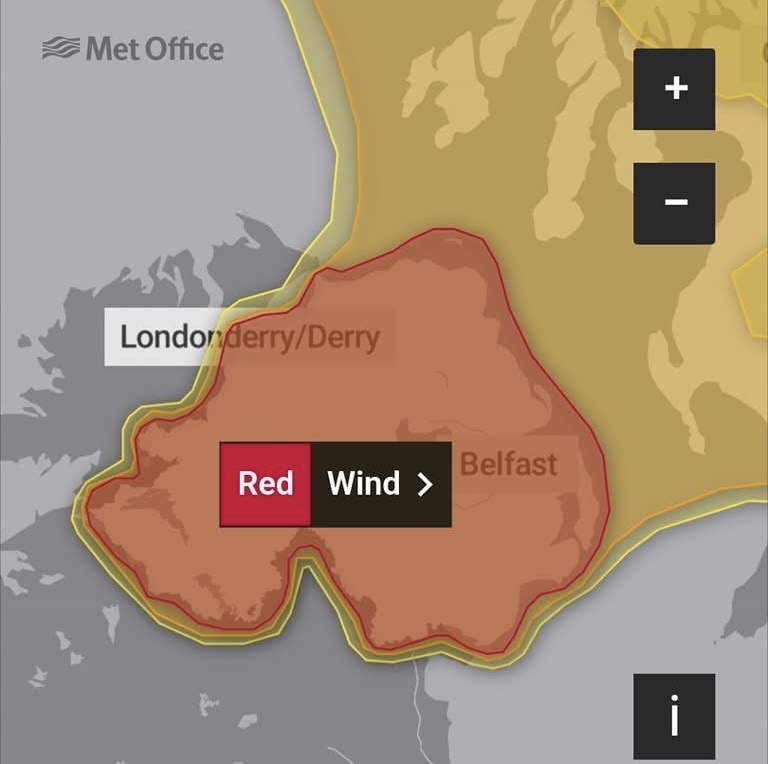 Many areas are now without electricity &amp; trees/debris across roads. 

NIE Networks has an emergency plan in place and will begin repairs when safe to do so. 

⚡Report Power Issues:
powercheck.nienetworks.co.uk

🌳Report a fallen trees at:
nidirect.gov.uk/services/repor…

Stay Safe &amp; indoors!