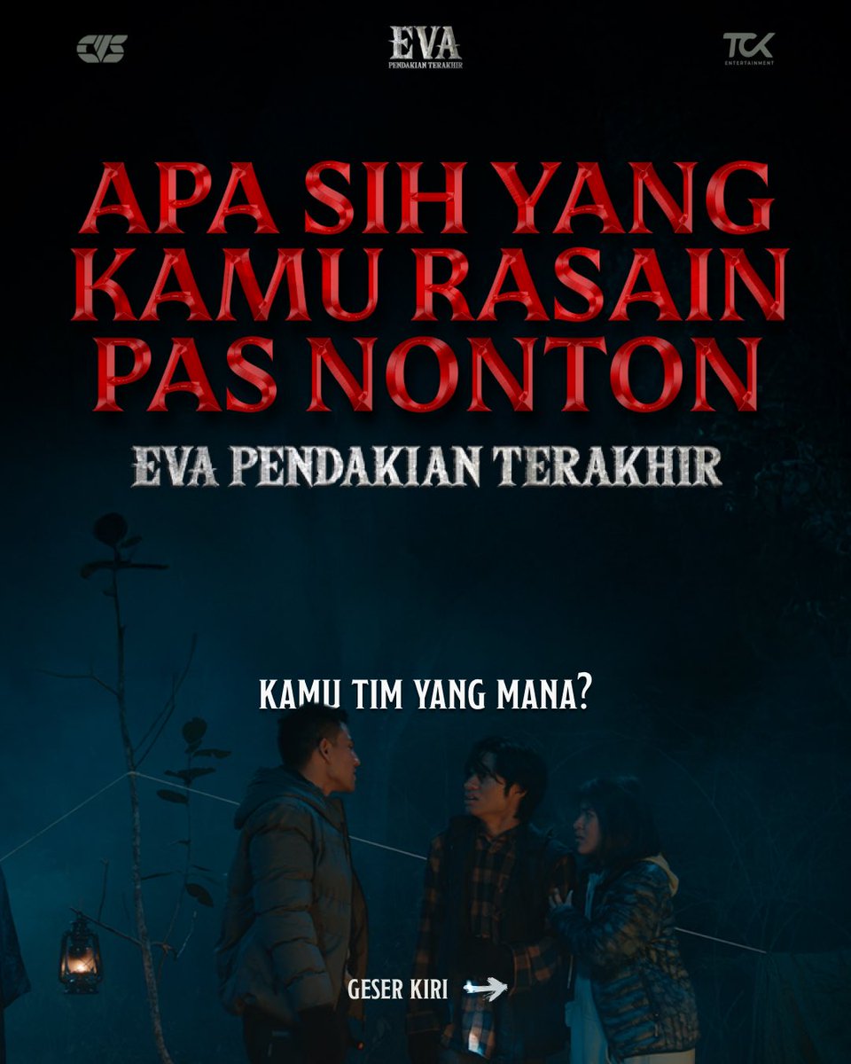 cvs_id's tweet photo. Apakah kalian sama kaya teman2 di atas?

Bagi kalian yang belum nonton.. jangan FOMO ya! tenang kalian bisa nonton di Bioskop terdekat kalian karena EVA: Pendakian Terakhir masih tayang loh guys!

#EvaPendakianTerakhir #SedangTayang #16Januari2025 #EVA16Jan2025 #CitraVisualSinema https://t.co/dob6LfRuHF