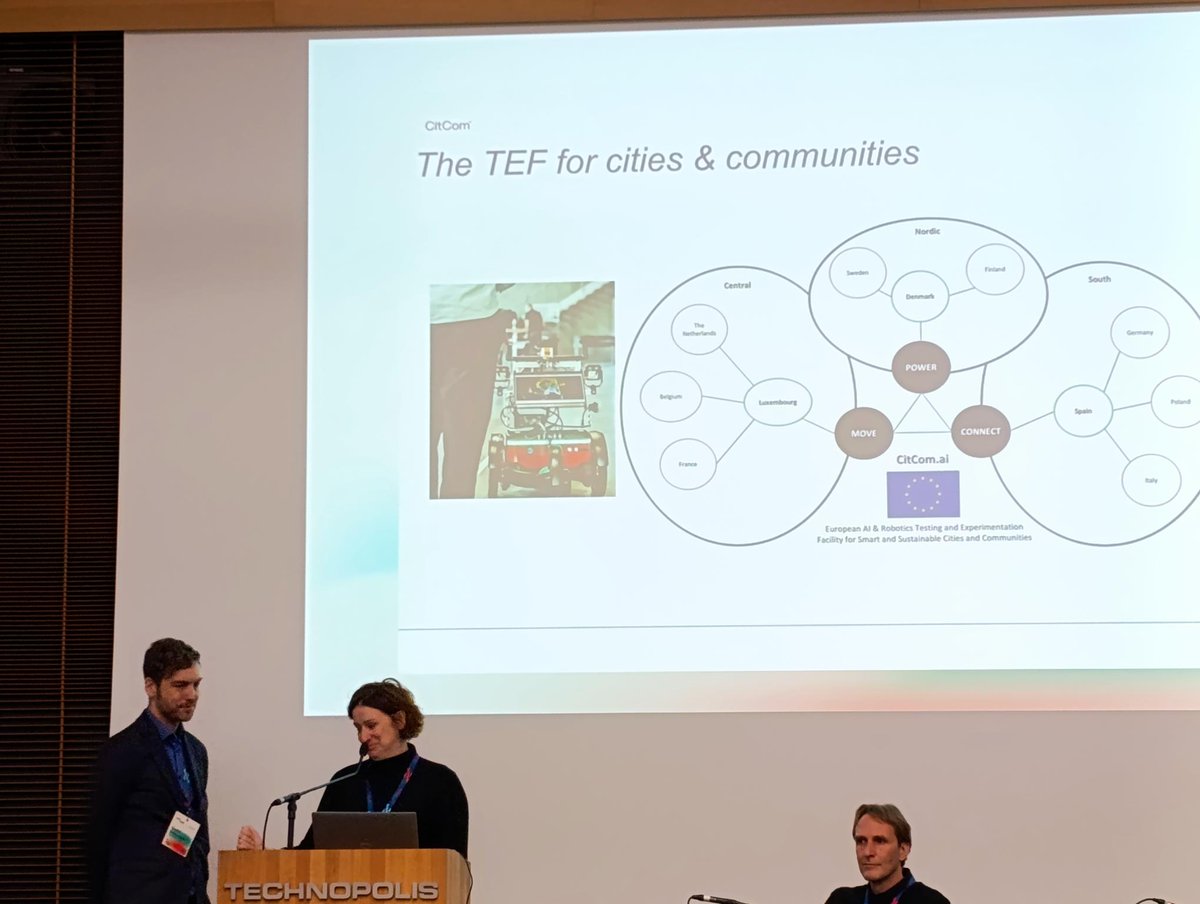 vlcinnovation's tweet photo. PROYECTO | Como socios del proyecto #CitComAI hemos asistido al #OASConf25 en Tampere, donde se ha mostrado cómo la #IA puede ser una herramienta clave para resolver desafíos urbanos. Impulsamos la #innovación en #InteligenciaArtificial para transformar las #CiudadesInteligentes. https://t.co/T3bMpewFt4