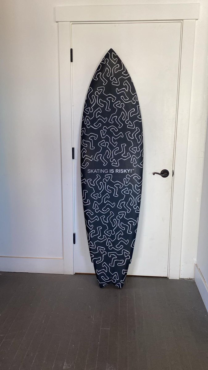 skatingisrisky's tweet photo. The newly shaped and developed Skating is Risky!™️ Surf board is ready to hit the waves 🌊 https://t.co/LkNuTW5d48