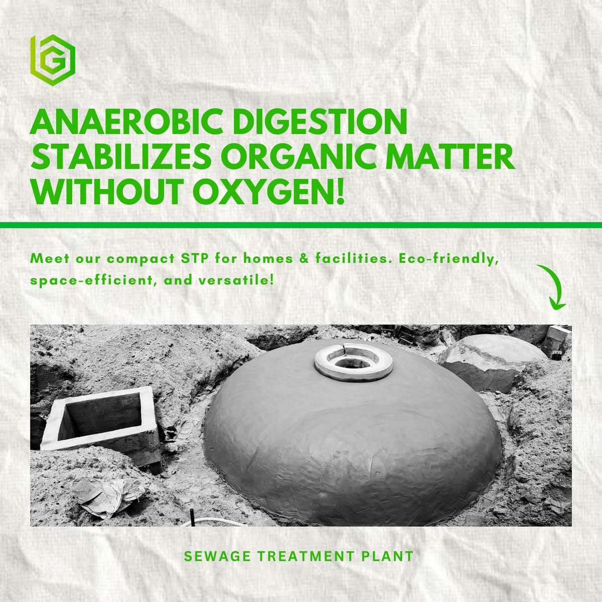 BGreenovations's tweet photo. 🌿 Anaerobic Digestion stabilizes organic matter without oxygen! Meet our compact STP for homes &amp; facilities. Eco-friendly, space-efficient, and versatile! 🌱🏠🏢 
#GreenEnergy #EcoFriendly #Sustainability #WasteManagement https://t.co/VPKyROAD97