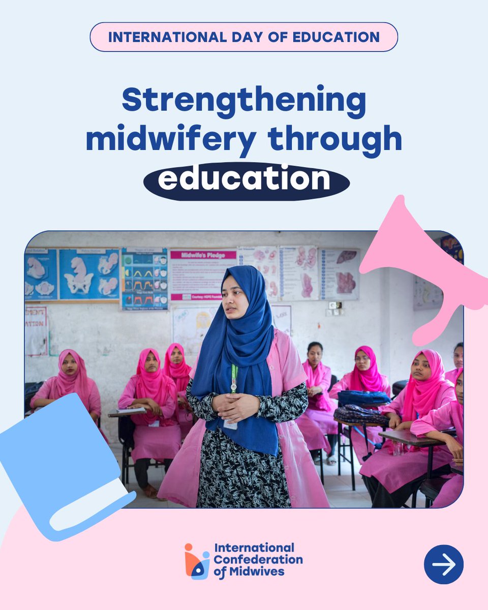 world_midwives's tweet image. 📚 For this #InternationalDayOfEducation, explore our education resources, designed to help midwives, MAs and other stakeholders design and implement educational programmes that meet ICM Standards.  

🔗 Discover more:  zurl.co/exIBf 

#MidwiferyEducation
