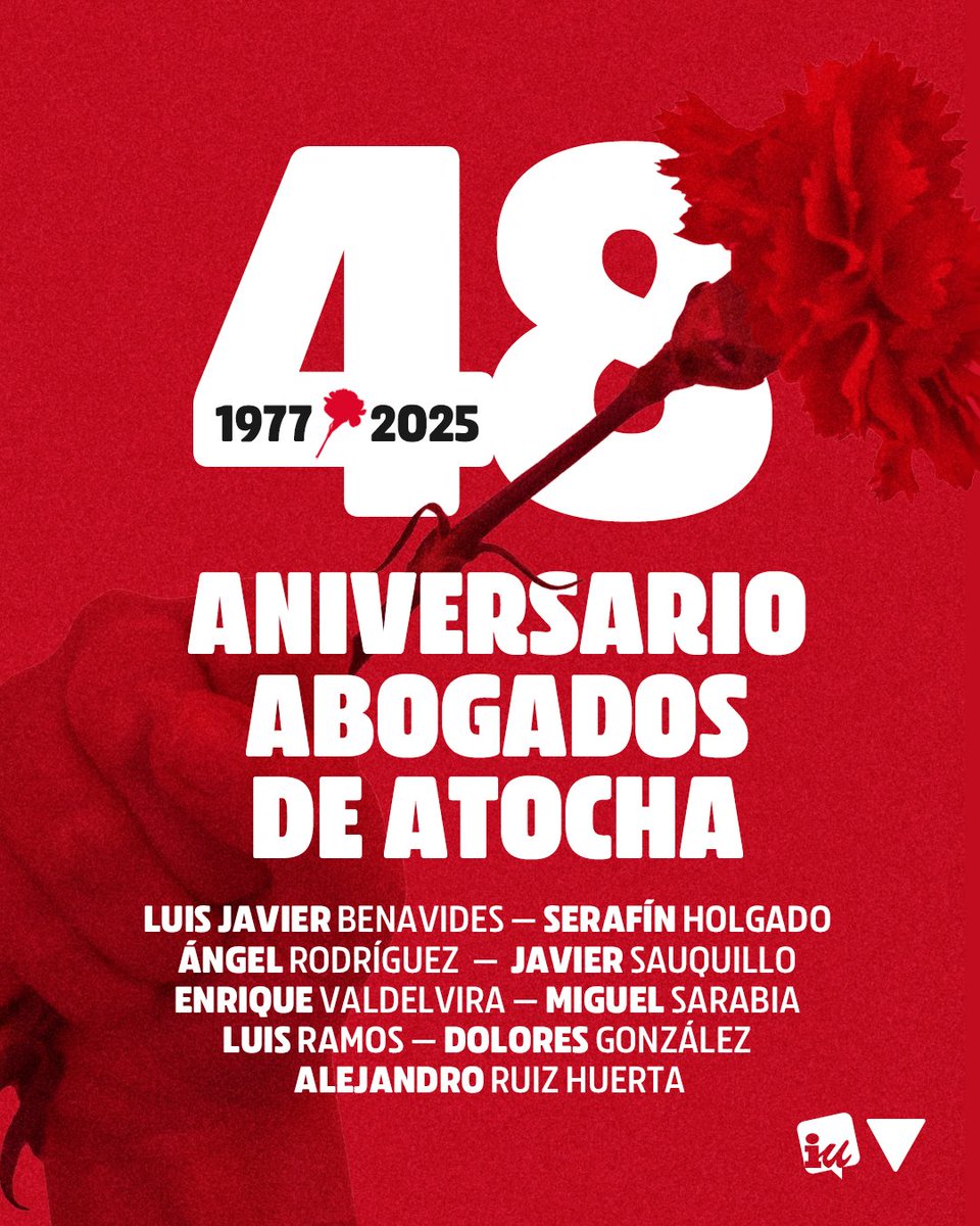 El fascismo atentó contra los abogados y las abogadas laboralistas, pero no pudo acabar con las aspiraciones de todo un pueblo por la libertad, la democracia y la justicia social.

Atocha, hermanos, nosotros no olvidamos.