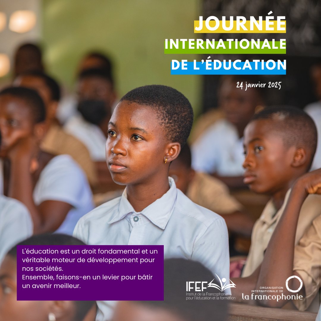 ifef_oif's tweet photo. #JournéeDeLÉducation 🌍📚

En cette journée spéciale, célébrons le pouvoir de l'éducation et son rôle fondamental dans le progrès de nos sociétés.

Faisons-en un levier pour bâtir un avenir meilleur.

#Education #Innovation #IFEF #Francophonie https://t.co/vWAayw1pdC