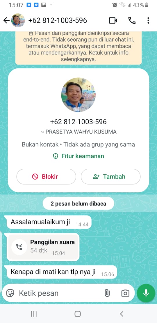 pwkcuk's tweet photo. Silahkan diabaikan bila ada kontak dr nomer 08121003596 dan mengatasnamakan saya. Itu bukan nomer saya !!!! 

Saya tidak bertanggungjawab atas apa yang diperbuat oleh yang bersangkutan!!!. 

Terima kasih dan mohon maaf atas ketidaknyamanan yang terjadi. https://t.co/bTtIeAUIGy