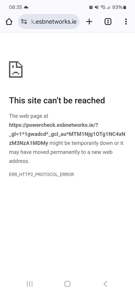 eoinneylon's tweet photo. Even the ESB #Powercheck website is down, along with the powerlines it was reporting. Almost half the country's 1.85 dwellings without power so far this morning. Stay safe folks!
#StormÉowyn https://t.co/cXj7jtRFmz