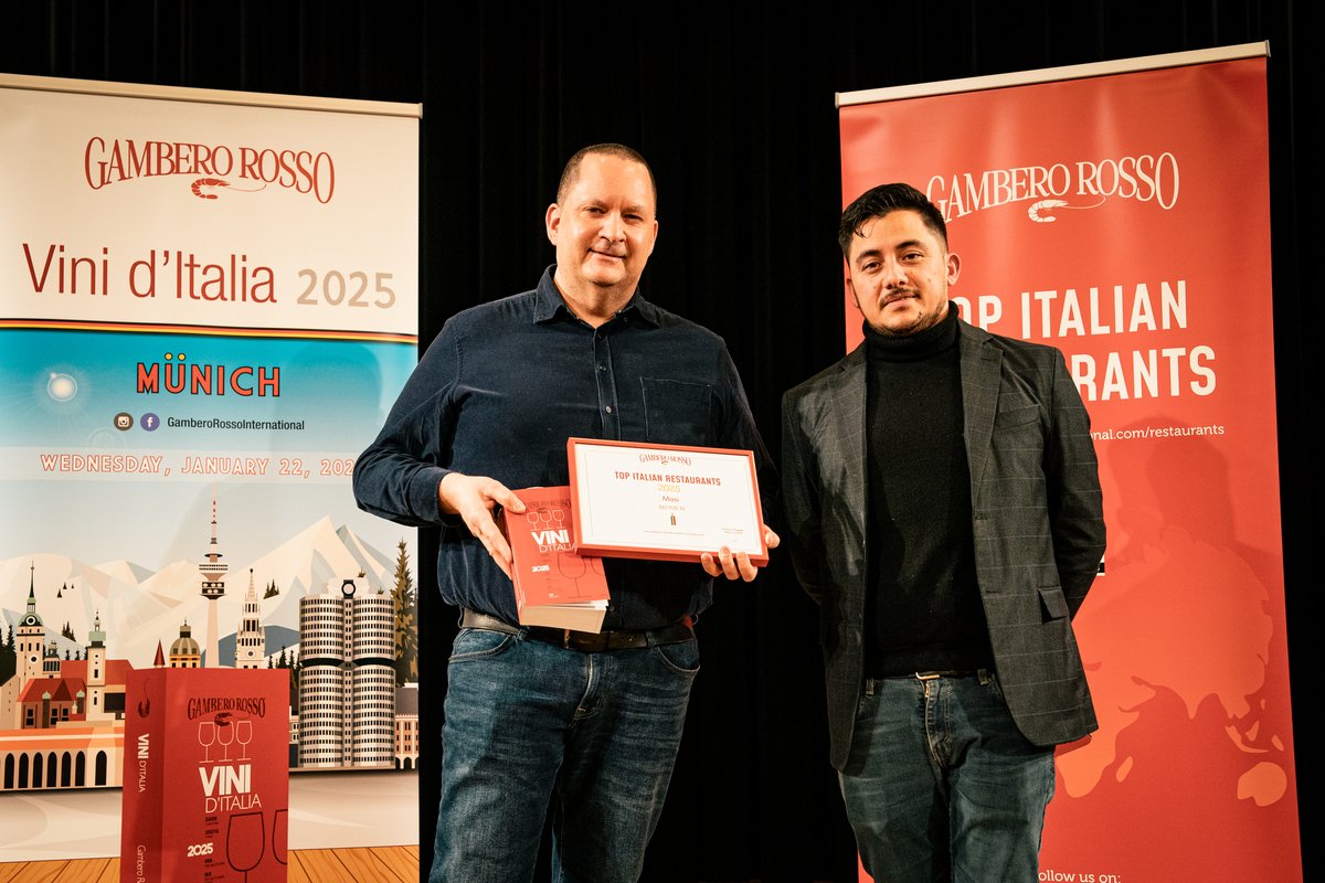 Congratulations to the #MasiWineExperience team!
For the second year in a row, the Masi Wine Bar in Munich has been honored with the prestigious "Top Italian Restaurants" award from <a href="/ilGamberoRosso/">Gambero Rosso</a> , ranking it among the 16 best Italian wine bars and restaurants in Munich.