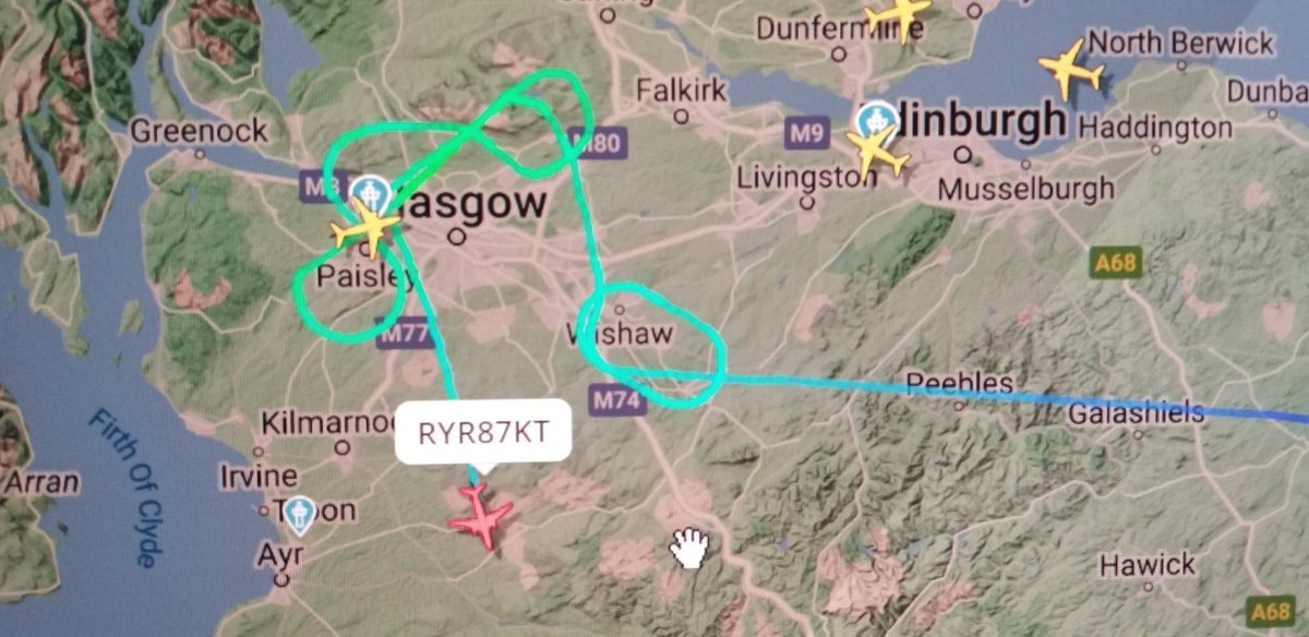 Jonobowes's tweet photo. Storm Eowyn carnage on approach to Glasgow International airport
https://t.co/fLE8EK3Bwm
#airband #ATC #scottishFIR https://t.co/MaTYf8EKBh