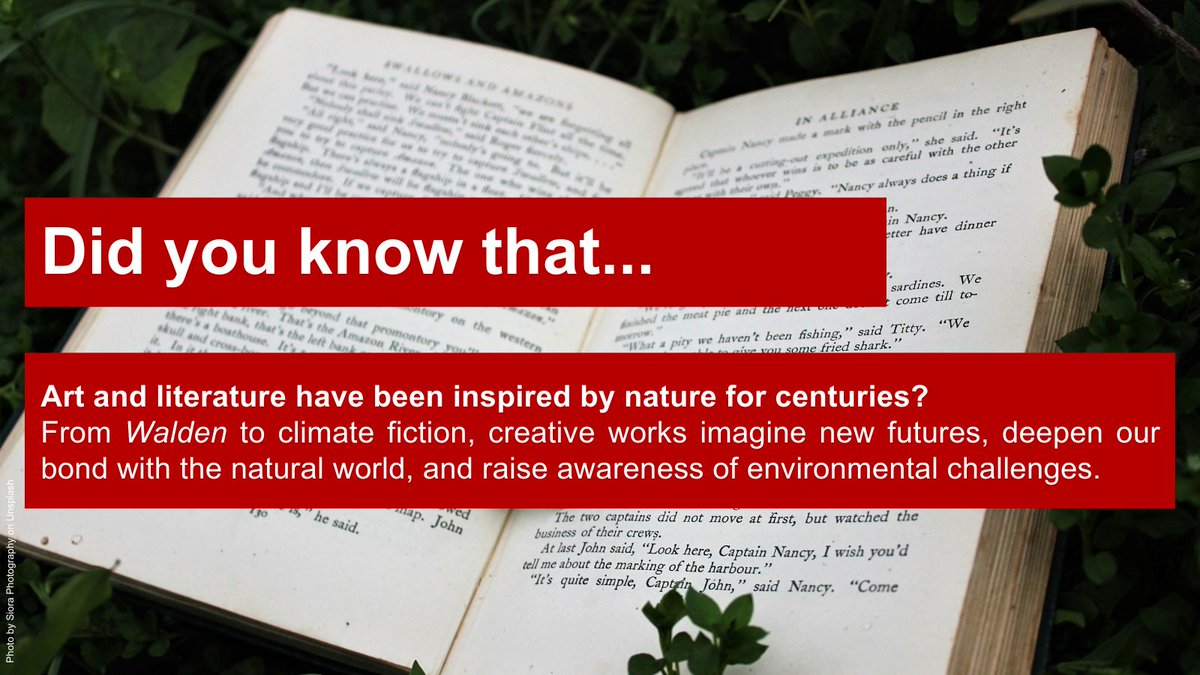 📖 Did you know nature has always inspired art and stories?

From Walden to climate fiction, eco-literature:
🎨 Reimagines what’s possible
🌱 Brings us closer to nature
📢 Sounds the alarm on crises
Creative works can inspire change🌍 What’s your favorite?
tinyurl.com/3arw54uh