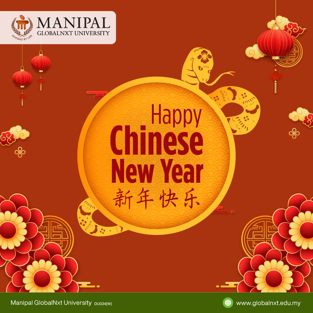 Manipal GlobalNxt University (MGNU) wishes you a prosperous and joyous Chinese New Year!

May the Year of the Snake bring you good fortune, health, and happiness.

恭喜发财，蛇年大吉! 🐍🧧

#ManipalGlobalNxtUniversity #MGNU #HappyCNY2025 #YearOfTheSnake #CelebrateCNY