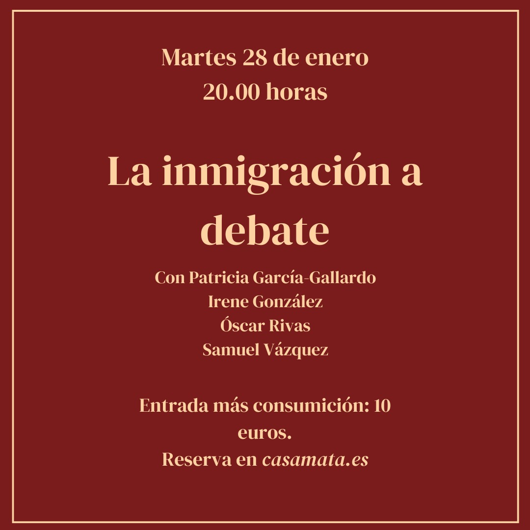 El tercer invitado al tinglado de inmigración es <a href="/OscarRivas_Com/">Óscar Rivas 🇪🇦</a>, escritor, experto en comunicación y director de la mítica revista Razón Española.

Aún quedan entradas en casamata.es/producto/la-in…